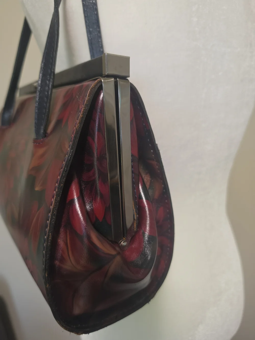 Patricia Nash Camellino Frame Bag - English Rustic Mums Leather Satchel